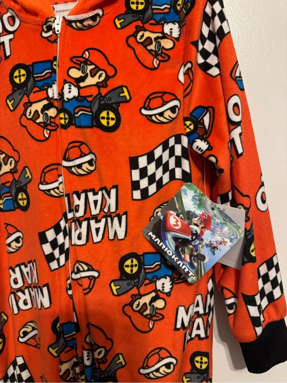 Super Mario Boys Hooded suit pajamas Size XS 4/5